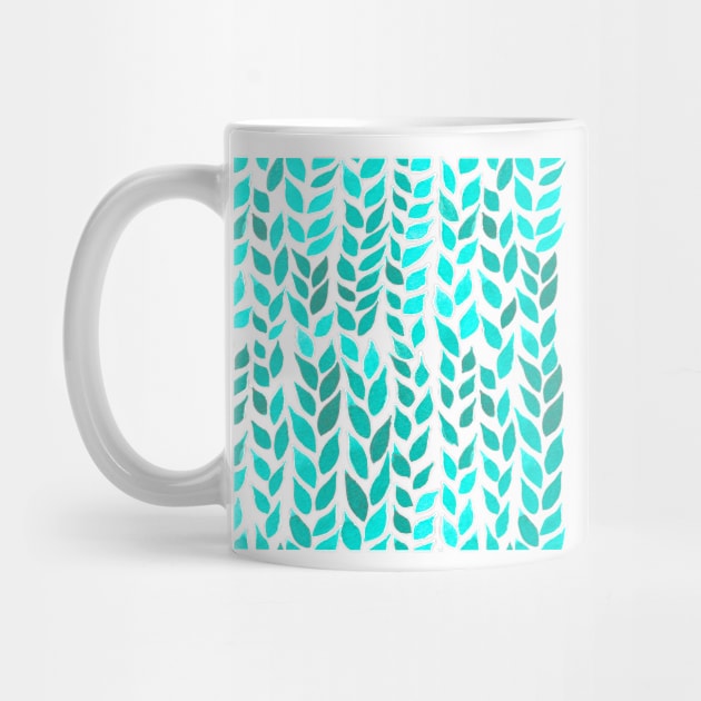 Simple Watercolor Leaves -  Mint Green by monitdesign